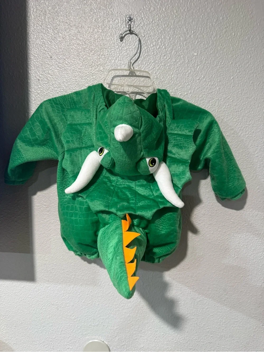 HYDE & EEK Plush Triceratops Dinosaur Baby Pullover Halloween Costume 12-18M